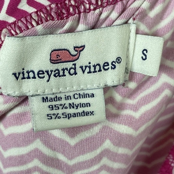 Vineyard Vines Mini Tie Knot Skirt Women's Size S Pink White Chevron - Picture 6 of 6